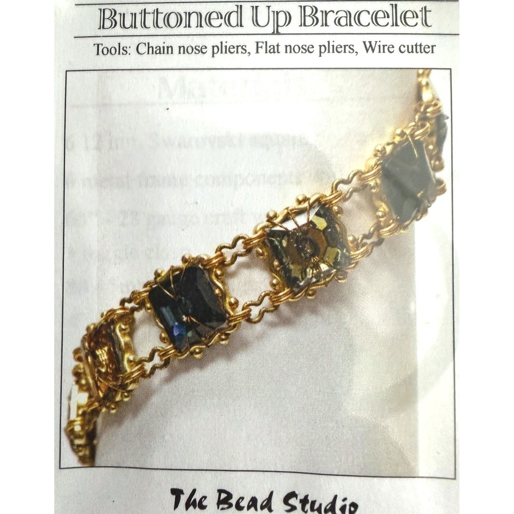 Jewelry Beading Kit Bead Studio Buttoned Up Bracelet DIY